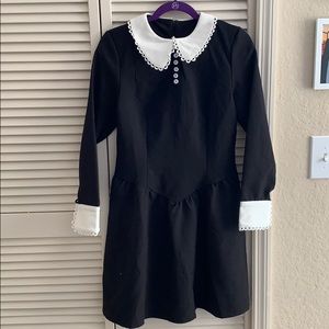 Black and white Peter Pan collar dress